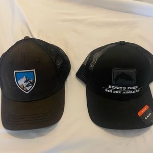 NWT Simms Fishing SnapBack Hat (includes used Kuhl hat)